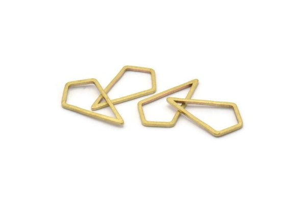 Brass Diamond Charm, 50 Raw Brass Diamond Ring Charms (18x10x0.80mm) D0542 For Sale - Image 3