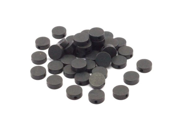 Black Spacer Beads, 25  Oxidized Brass Black Spacer Connectors, Round Beads (8x3mm) D0128 S482 For Cheap - Image 4