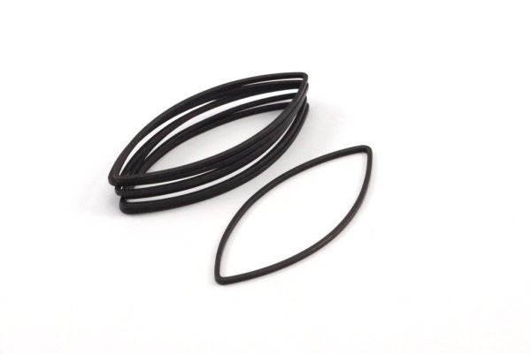 Black Marquise Ring, 25 Oxidized Brass Black Marquise Ring, Connector, Charms  (16x41x0.80mm) Bs 1167 S476 Cheap - Image 3
