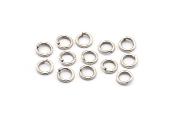 6mm Jump Rings, 125 Antique Silver Plated Brass Jump Rings (6x1mm) A0357 H0458 Online now