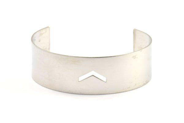 Steel Cuff Bracelet - 3 Stainless Steel Chevron Cuff Bracelets (20x145x0.8mm) BRC132 Online now