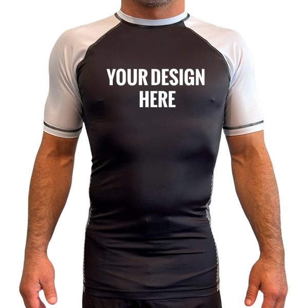 Team Rafael Monster All Black Ranked Short Sleeve Rash Guards #1010 B Online - Image 2